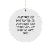 Funny Florist Gifts, Circle Ornament for Florist, Christmas Unique Gifts from Men to Florist Friends - Image 1